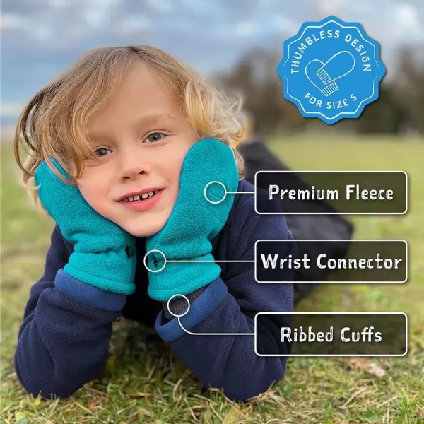 imageJAN ampamp JUL Winter Fleece Mittens for Baby and ToddlerBlue Spruce
