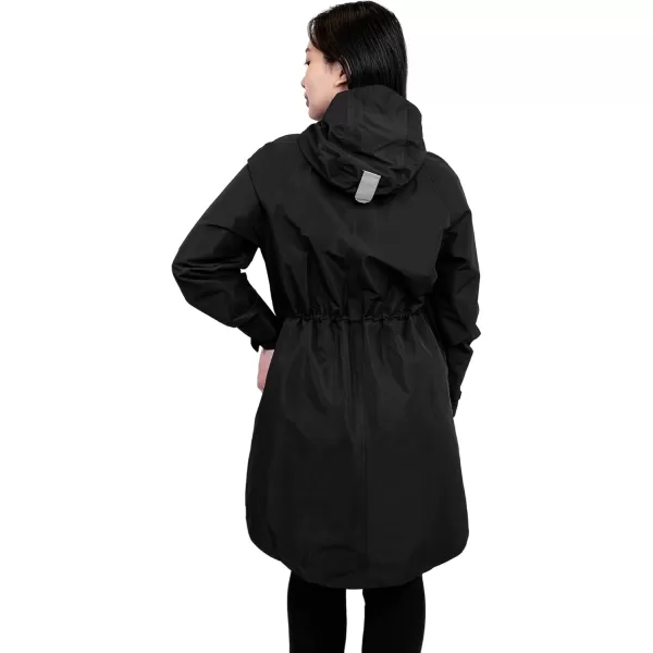 imageJAN ampamp JUL Womens Pacific Rain Jacket Waterproof ThighLength CoatBlack