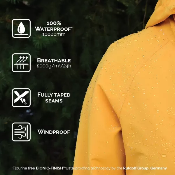 imageJAN ampamp JUL Womens Pacific Rain Jacket Waterproof ThighLength CoatYellow