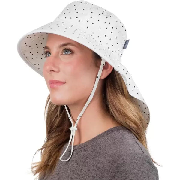 imageJAN ampamp JUL 100 Cotton Adjustable Sun Hat with UV Protection for WomenCotton Adventure Dots