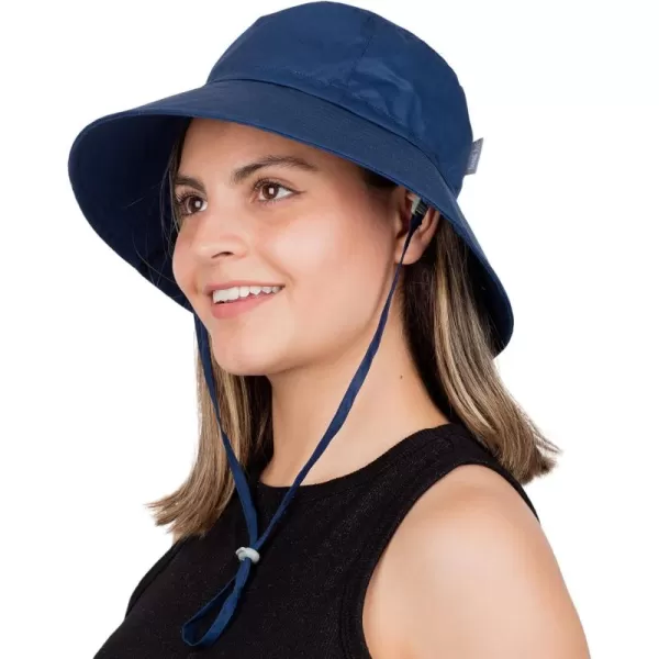 imageJAN ampamp JUL 100 Cotton Adjustable Sun Hat with UV Protection for WomenCotton Bucket Navy