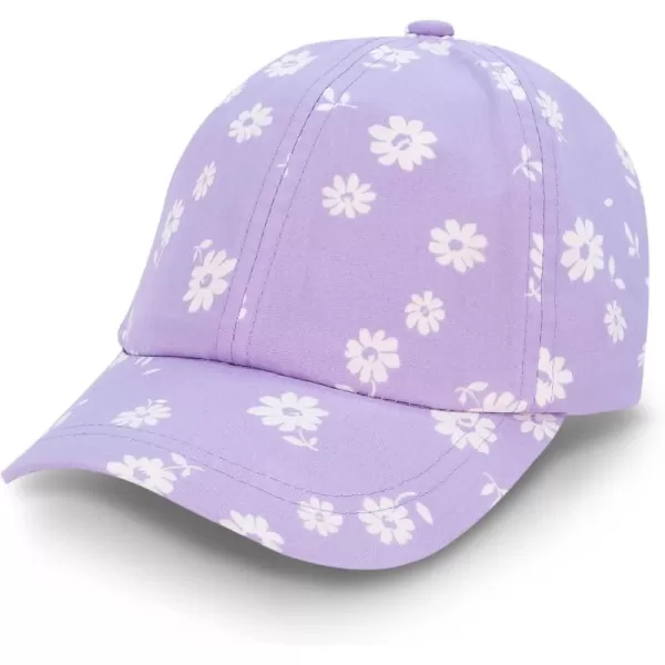 imageJAN ampamp JUL 50UPF Cotton Baseball Cap Baby Toddler KidsPurple Daisy