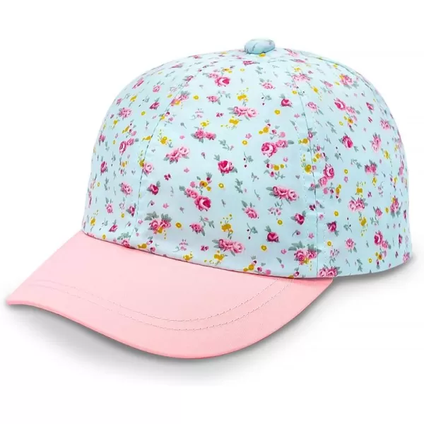 imageJAN ampamp JUL 50UPF Cotton Baseball Cap Baby Toddler KidsRetro Rose