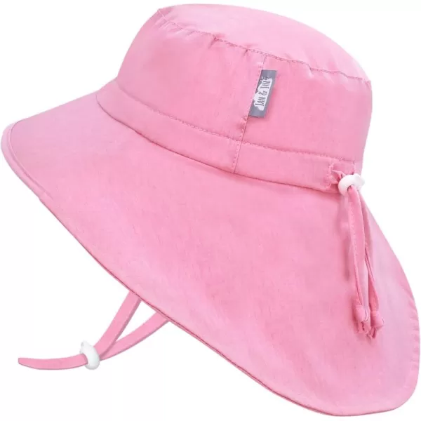 imageJAN ampamp JUL Girls Adjustable Water Resistant SunhatPretty Pink