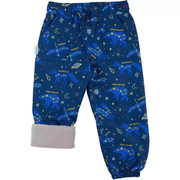 imageJAN ampamp JUL Kids Toddlers Boys Girls Cozy Dry WaterProof Rain Snow PantsFleecelined Constellations