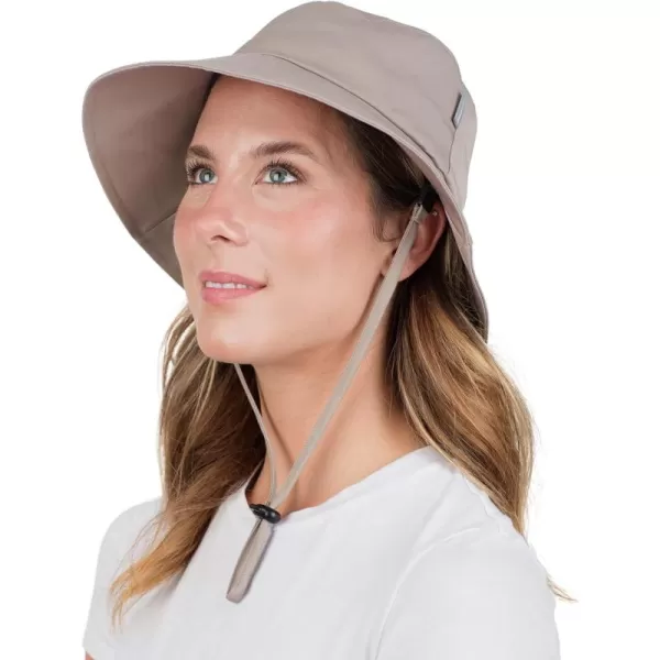 imageJAN ampamp JUL Water Repellent Bucket Sun Hat with UV Protection for WomenTaupe