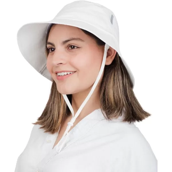 imageJAN ampamp JUL Water Repellent Bucket Sun Hat with UV Protection for WomenWhite