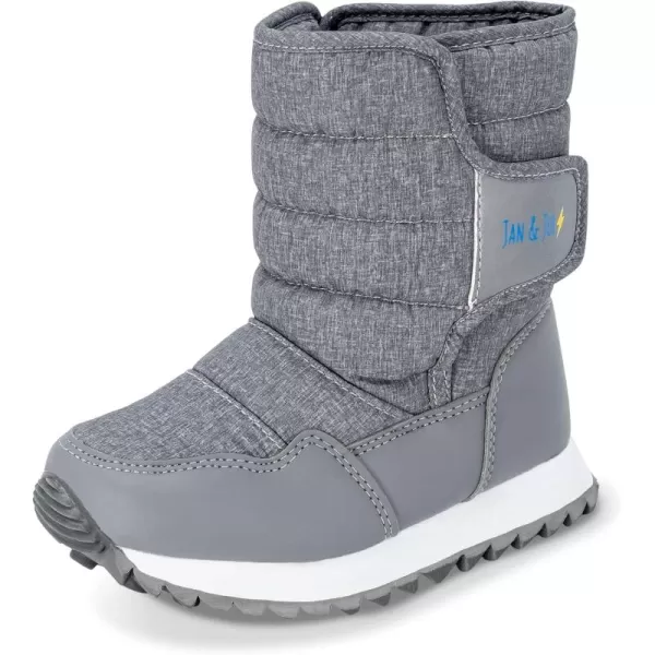 imageJAN ampamp JUL WaterResistant Snow Boots for Toddlers and KidsToastydry Tall Heather Grey