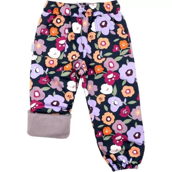 imageJAN ampamp JUL Waterproof Fleece Lined Snow and Rain Pants for Toddlers and KidsFleecelined Winter Flowers