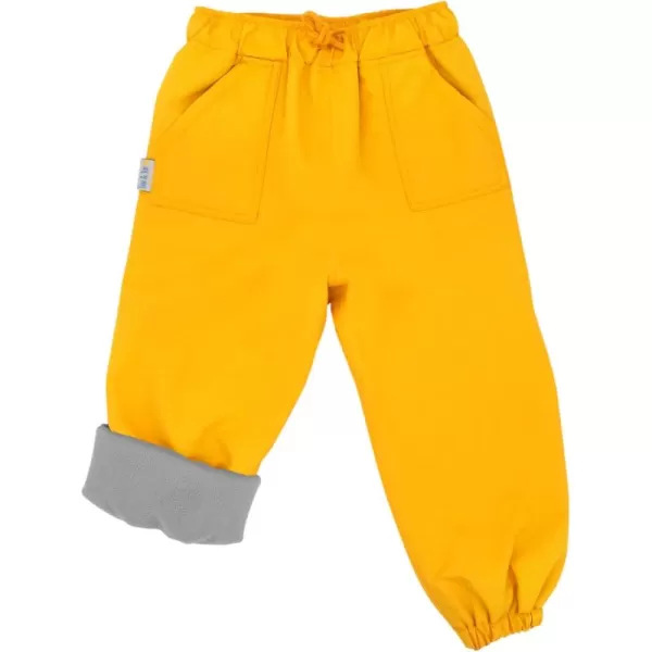 imageJAN ampamp JUL Waterproof Fleece Lined Snow and Rain Pants for Toddlers and KidsFleecelined Yellow