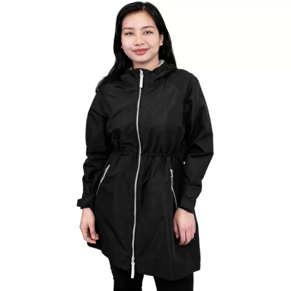 imageJAN ampamp JUL Womens Pacific Rain Jacket Waterproof ThighLength CoatBlack