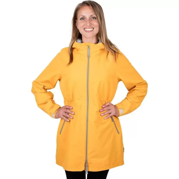 imageJAN ampamp JUL Womens Pacific Rain Jacket Waterproof ThighLength CoatYellow