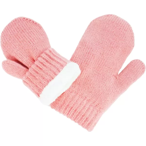 imageJAN ampamp JUL Fleece Lined Knit Mittens for Baby and ToddlerMitten Dusty Pink