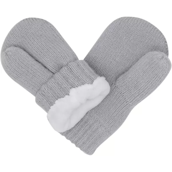 imageJAN ampamp JUL Fleece Lined Knit Mittens for Baby and ToddlerMitten Grey