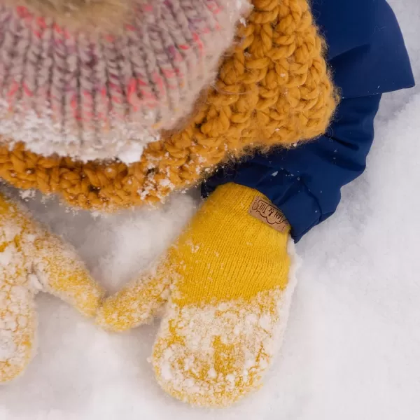 imageJAN ampamp JUL Fleece Lined Knit Mittens for Baby and ToddlerMitten Mustard