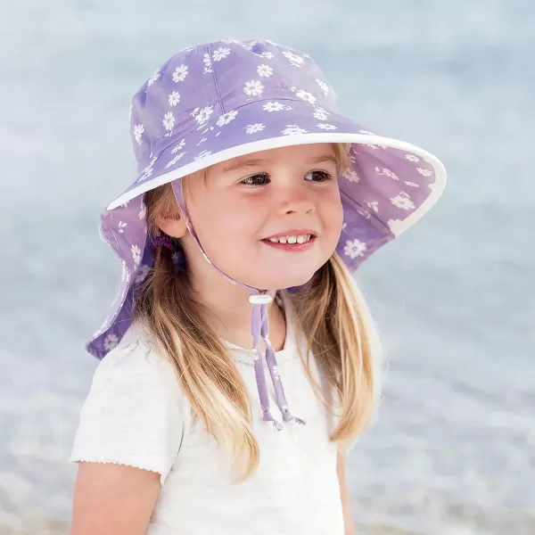 imageJAN ampamp JUL Girls GrowwithMe Cotton Adventure Sun Hat with Large BrimCotton Candy Tiedye