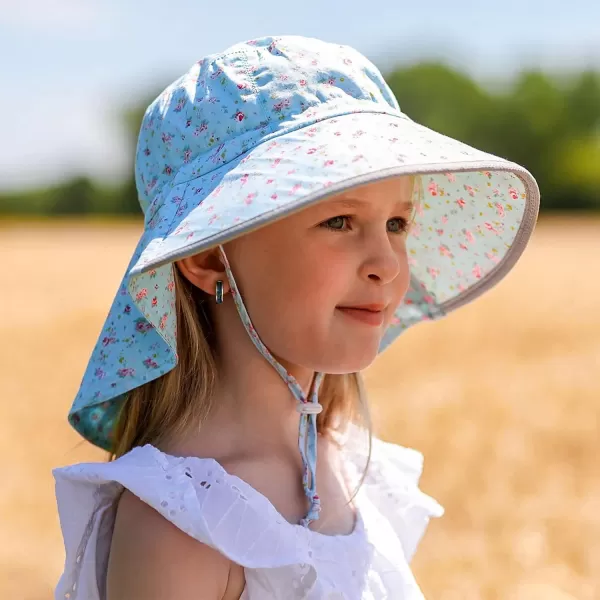 imageJAN ampamp JUL Girls GrowwithMe Cotton Adventure Sun Hat with Large BrimStrawberry