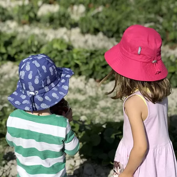 imageJAN ampamp JUL Girls GrowwithMe Cotton Bucket SunHats for Baby and KidsBucket Hat Hot Pink