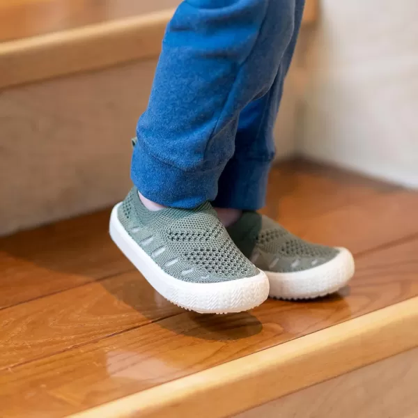 imageJAN ampamp JUL Machine Washable Knit Shoes  Breathable LightWeight Sneakers BabyToddlerLittle KidBreeze Knit Shoes Army Green