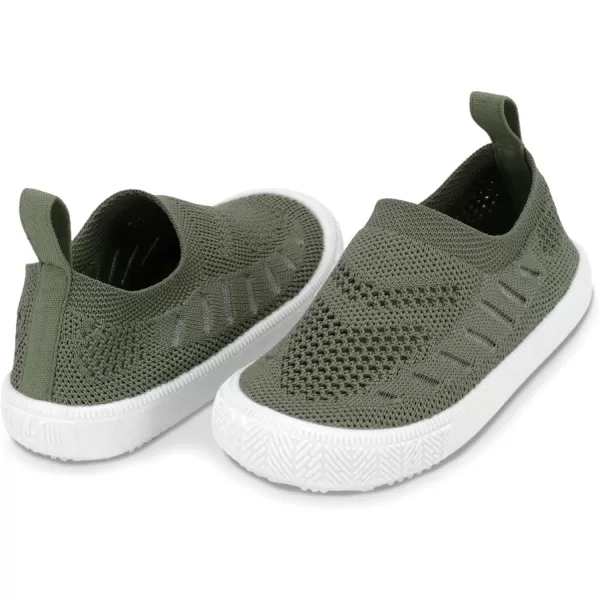 imageJAN ampamp JUL Machine Washable Knit Shoes  Breathable LightWeight Sneakers BabyToddlerLittle KidBreeze Knit Shoes Army Green