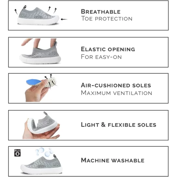 imageJAN ampamp JUL Machine Washable Knit Shoes  Breathable LightWeight Sneakers BabyToddlerLittle KidBreeze Knit Shoes Black