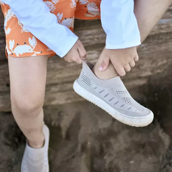 imageJAN ampamp JUL Machine Washable Knit Shoes  Breathable LightWeight Sneakers BabyToddlerLittle KidBreeze Knit Shoes Driftwood