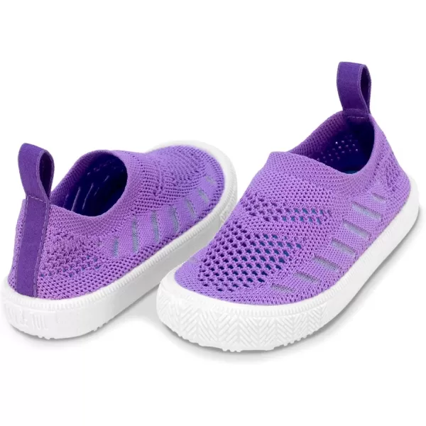 imageJAN ampamp JUL Machine Washable Knit Shoes  Breathable LightWeight Sneakers BabyToddlerLittle KidBreeze Knit Shoes Purple Popsicle