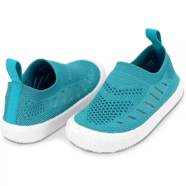 imageJAN ampamp JUL Machine Washable Knit Shoes  Breathable LightWeight Sneakers BabyToddlerLittle KidBreeze Knit Shoes Teal