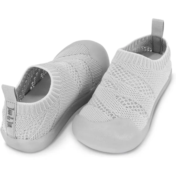 imageJAN ampamp JUL Machine Washable Knit Shoes  Breathable LightWeight Sneakers BabyToddlerLittle KidJelly Jumper Flow Shoes Grey