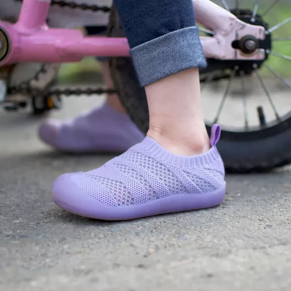 imageJAN ampamp JUL Machine Washable Knit Shoes  Breathable LightWeight Sneakers BabyToddlerLittle KidJelly Jumper Flow Shoes Lavender