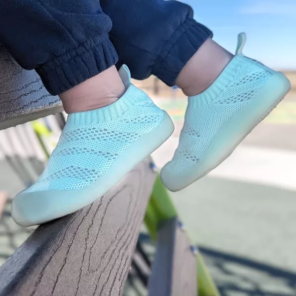 imageJAN ampamp JUL Machine Washable Knit Shoes  Breathable LightWeight Sneakers BabyToddlerLittle KidJelly Jumper Flow Shoes Mint