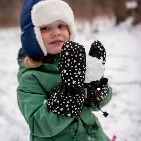 imageJAN ampamp JUL Mittens for Baby Toddler Kids Waterproof Insulated Winter Gloves for GirlsNo Thumb Black Star Rated 15 