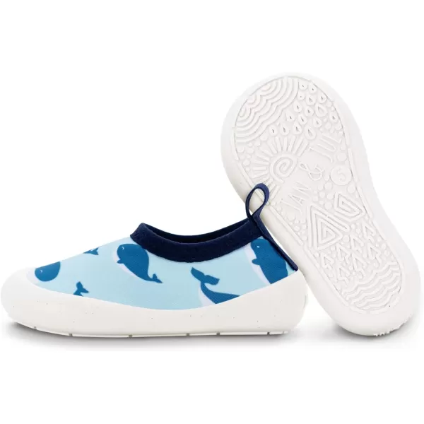 imageJAN ampamp JUL QuickDry Water Shoes for Baby ampamp Toddler with Flexible SolesBlue Whale