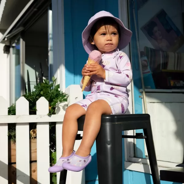 imageJAN ampamp JUL QuickDry Water Shoes for Baby ampamp Toddler with Flexible SolesLavender Ice Cream