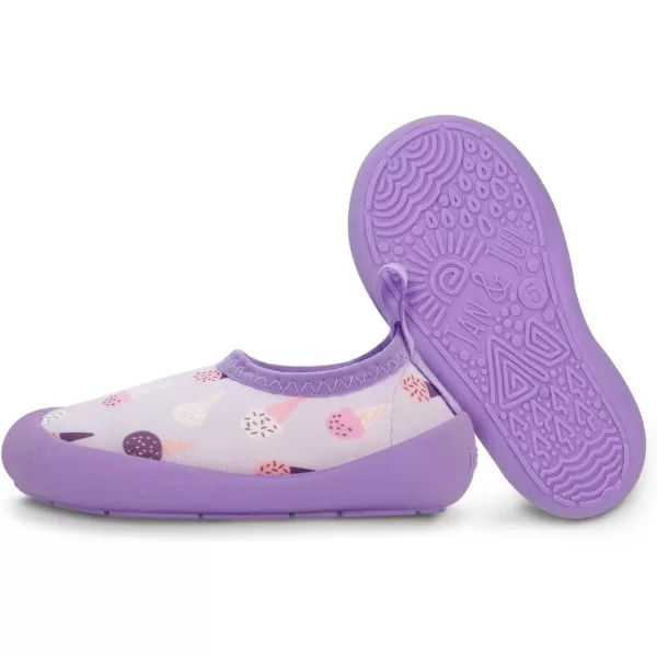 imageJAN ampamp JUL QuickDry Water Shoes for Baby ampamp Toddler with Flexible SolesLavender Ice Cream