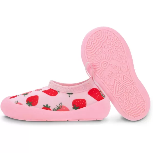 imageJAN ampamp JUL QuickDry Water Shoes for Baby ampamp Toddler with Flexible SolesPink Strawberry