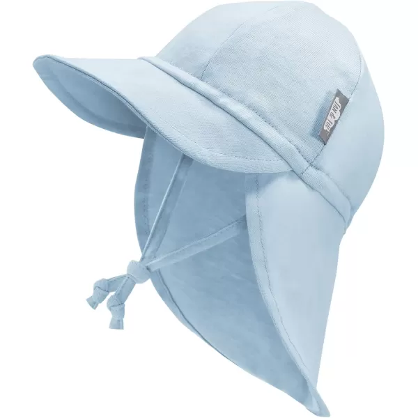 imageJAN ampamp JUL Sun Soft Baby Cap  Cotton Neck Flap Hat for LittlesBlue