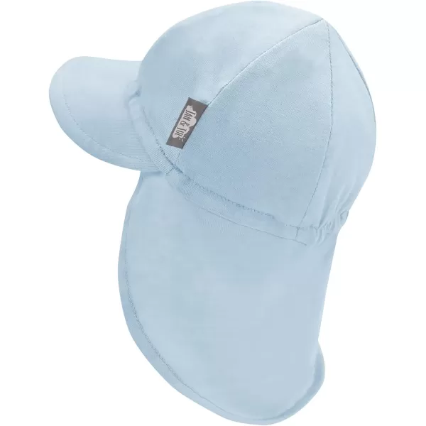 imageJAN ampamp JUL Sun Soft Baby Cap  Cotton Neck Flap Hat for LittlesBlue