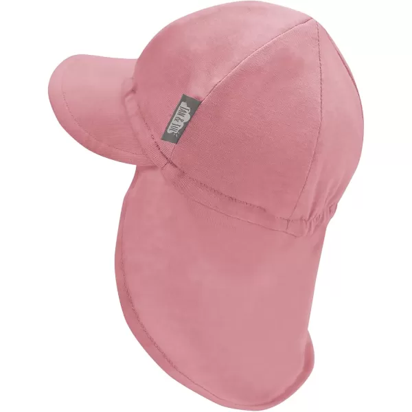imageJAN ampamp JUL Sun Soft Baby Cap  Cotton Neck Flap Hat for LittlesDusty Rose