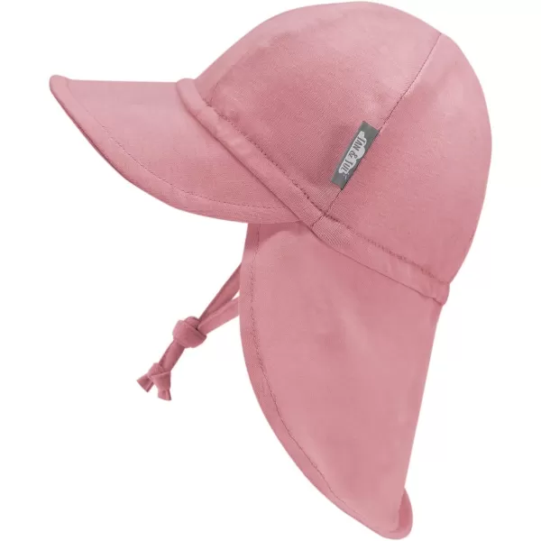 imageJAN ampamp JUL Sun Soft Baby Cap  Cotton Neck Flap Hat for LittlesDusty Rose