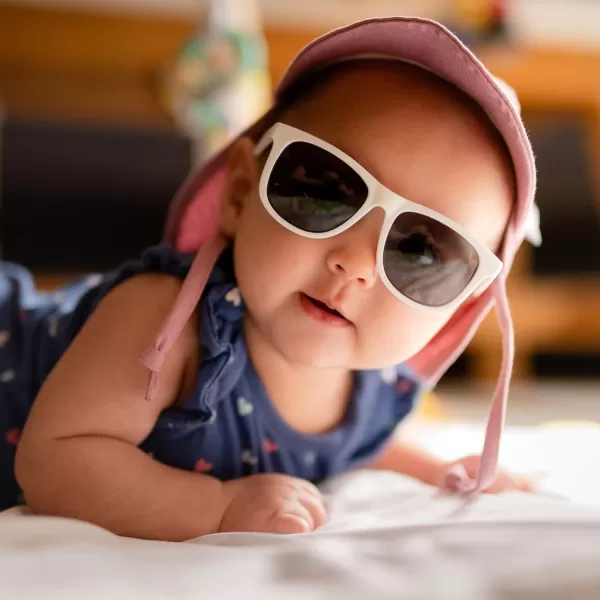 imageJAN ampamp JUL Sun Soft Baby Cap  Cotton Neck Flap Hat for LittlesDusty Rose
