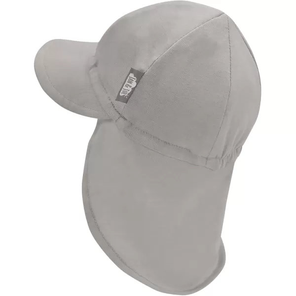 imageJAN ampamp JUL Sun Soft Baby Cap  Cotton Neck Flap Hat for LittlesGrey