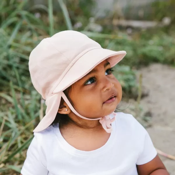 imageJAN ampamp JUL Sun Soft Baby Cap  Cotton Neck Flap Hat for LittlesLight Pink