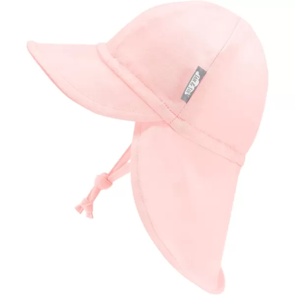 imageJAN ampamp JUL Sun Soft Baby Cap  Cotton Neck Flap Hat for LittlesPale Pink