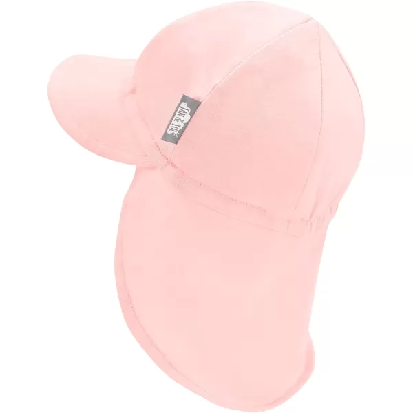 imageJAN ampamp JUL Sun Soft Baby Cap  Cotton Neck Flap Hat for LittlesPale Pink