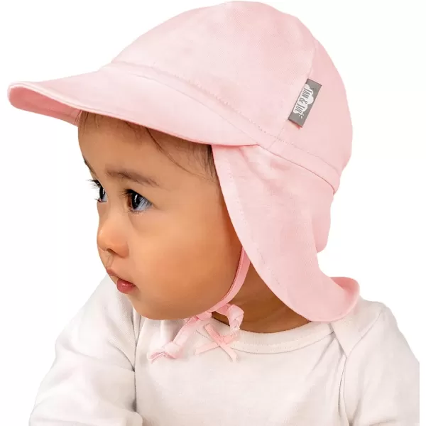 imageJAN ampamp JUL Sun Soft Baby Cap  Cotton Neck Flap Hat for LittlesPale Pink