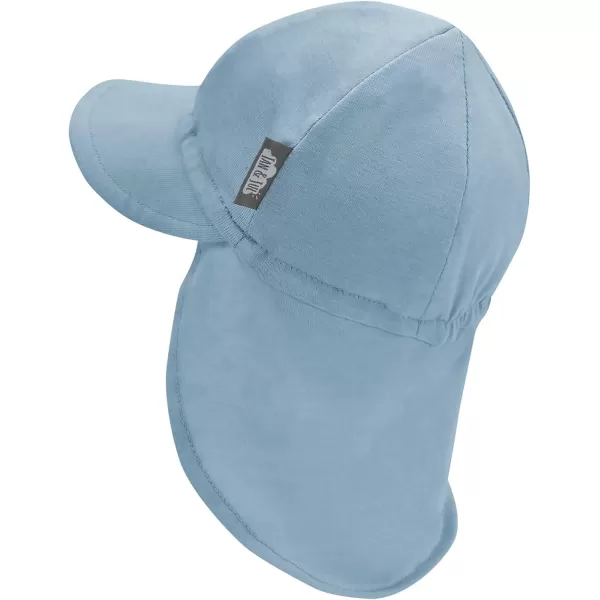 imageJAN ampamp JUL Sun Soft Baby Cap  Cotton Neck Flap Hat for LittlesStormy Blue