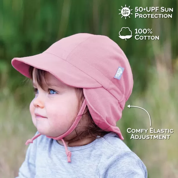 imageJAN ampamp JUL Sun Soft Baby Cap  Cotton Neck Flap Hat for LittlesStormy Blue