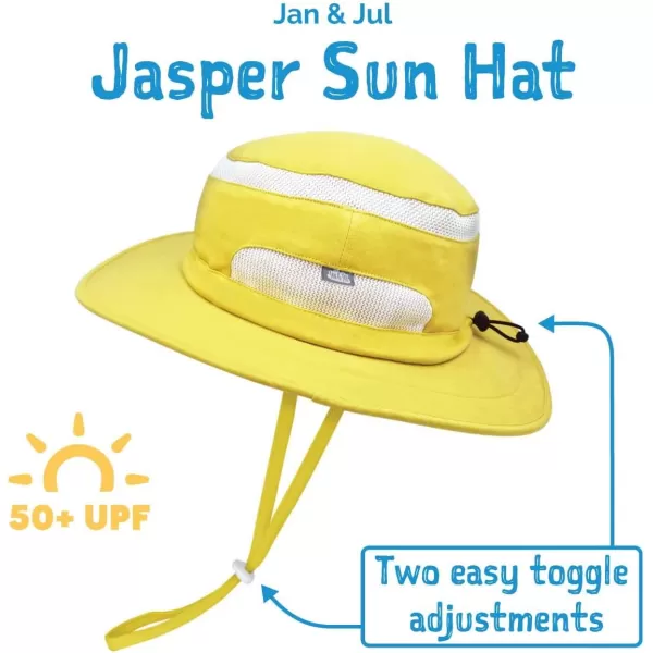 imageJAN ampamp JUL Unisex Sun Protection Hat for Summer with Mesh Breathable Jasper Yellow M