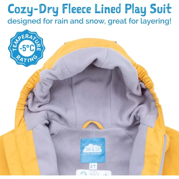 imageJAN ampamp JUL Waterproof Fleece Lined Snow Suit Coveralls for Toddlers and KidsCozydry Yellow